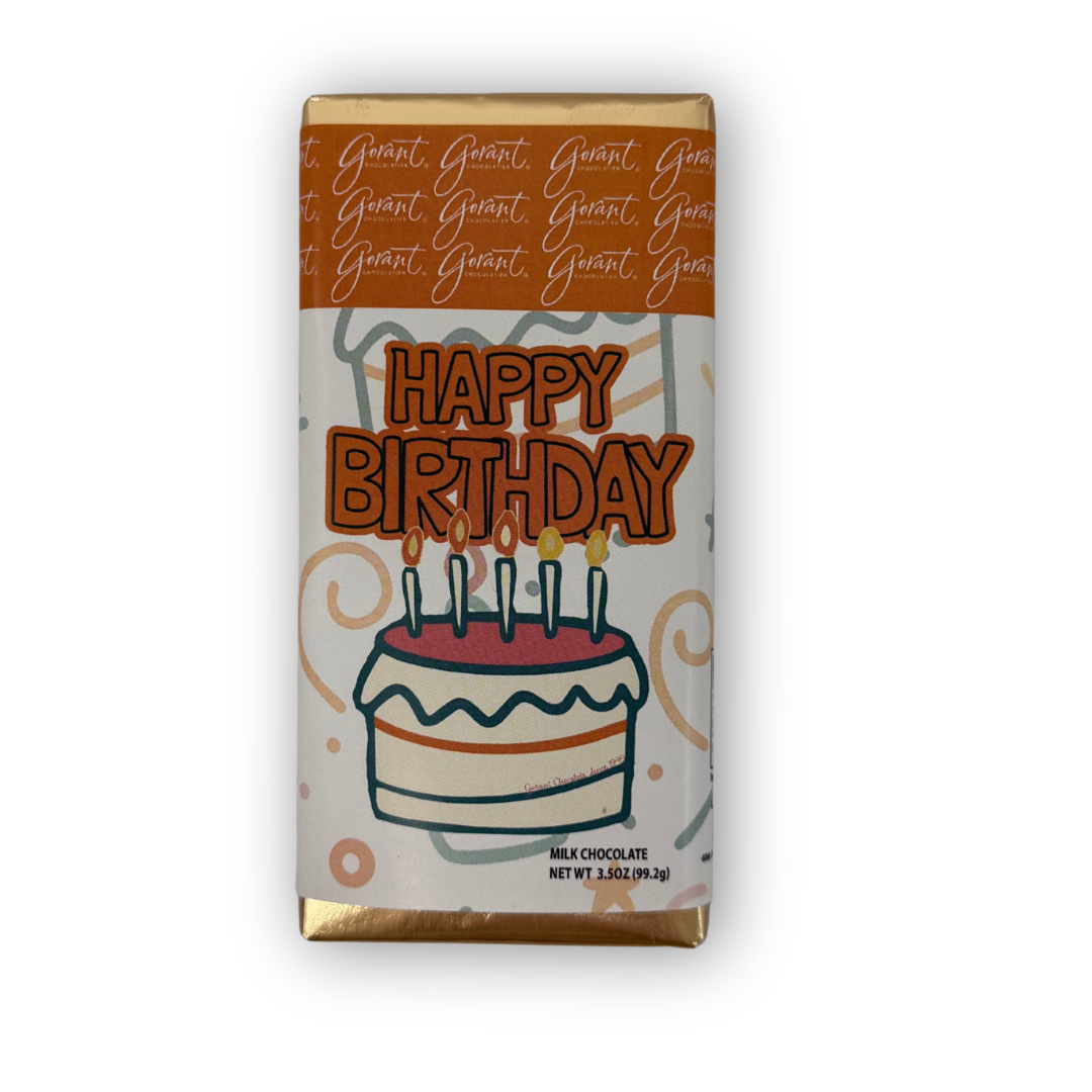 Happy Birthday 3.5oz Candy Bar / CASE 36 units