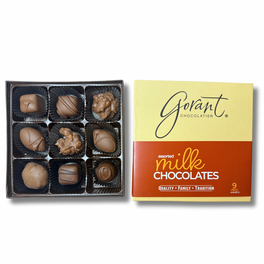 Milk Chocolate Assortment - 9 Piece / Case 12 units